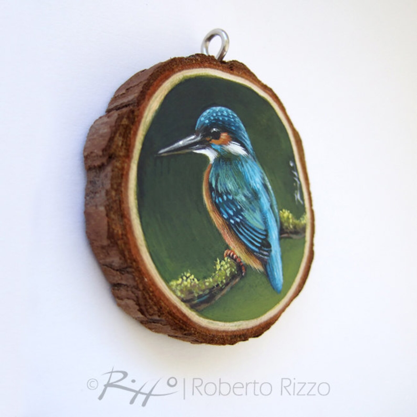 Hand Painted Art Necklace With an Incredibly Detailed Etsy