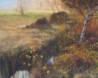 Hidden Mirror - Countryside Landscape Painting | Fine Art by Roberto Rizzo | Original Art 100% Hand Painted