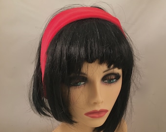 Pin up headband / moldable headband / Dolly bandana / rockabilly headband, red headband / black turban