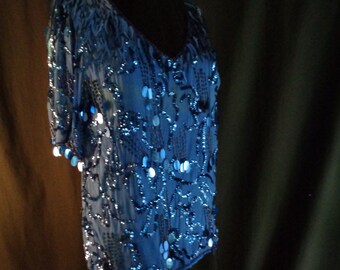 women's beaded evening tops