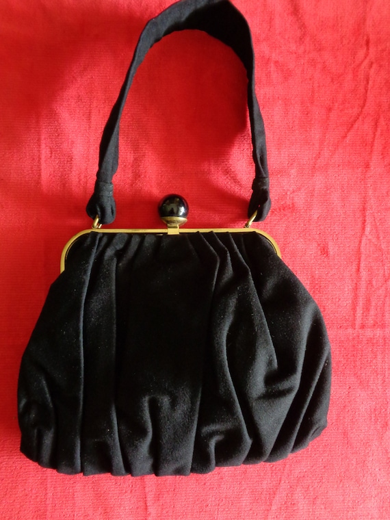 1940's Handbag black fabric Koret label.