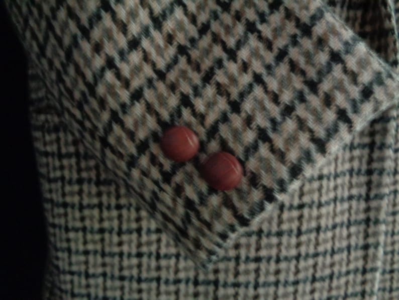Vintage tweed check jacket brown 1980/'s