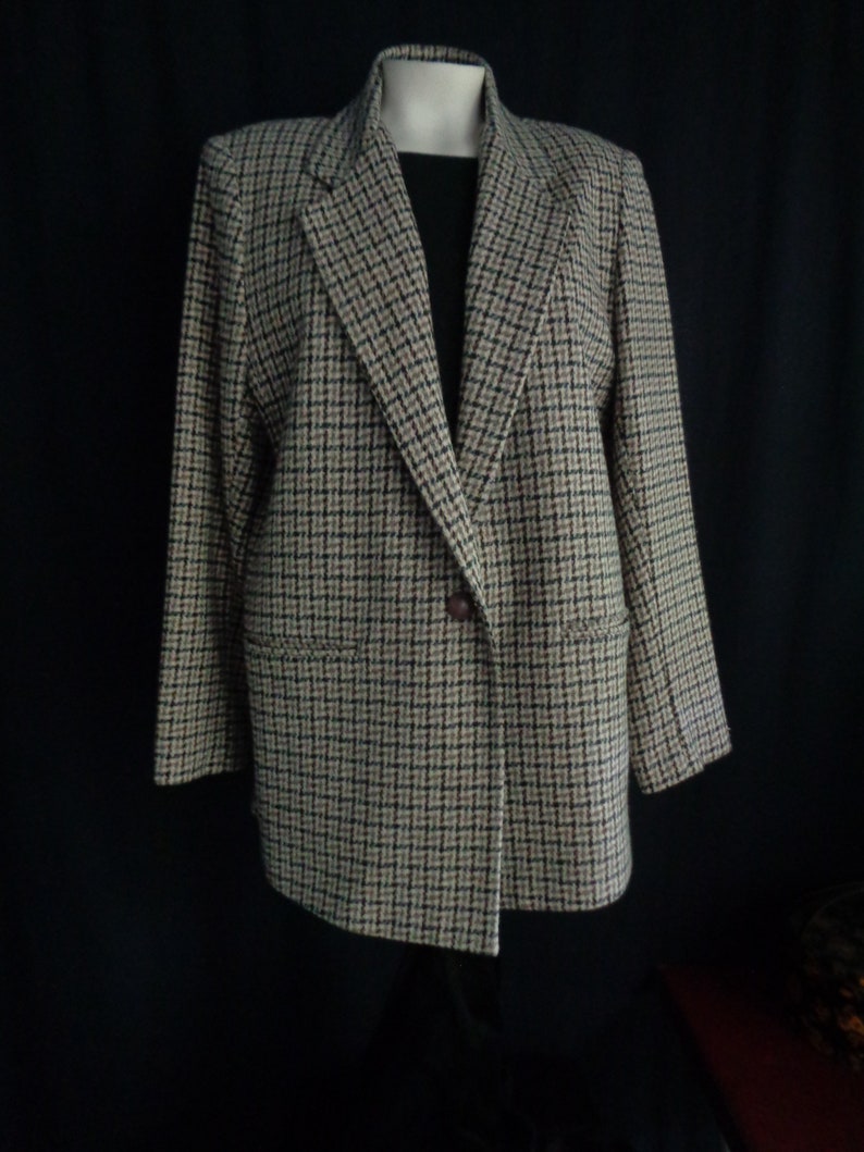 Vintage tweed check jacket brown 1980/'s