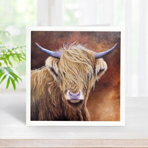 Highland Kuh-Grußkarte; Blanko-Grußkarte; Jede Anlasskarte;
