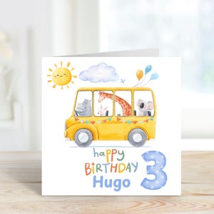 Carte d'anniversaire personnalisée selon l'âge de l'enfant, carte d'anniversaire avec numéro d'enfant, carte d'anniversaire d'enfant personnalisée, carte d'anniversaire d'un jeune enfant.