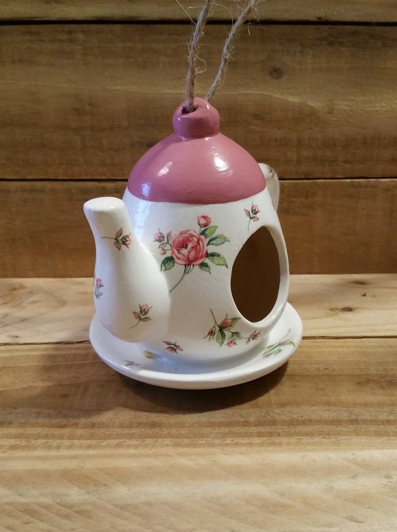 Hanging Ceramic Bird Feeder Teapot Design Bird Feeder. Etsy UK