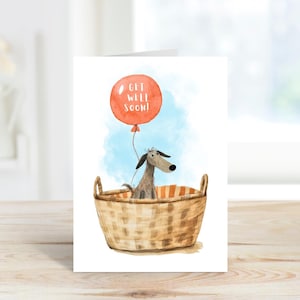 Carte de rétablissement, carte de rétablissement pour chien, jolie carte de rétablissement.