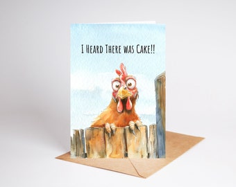 Carte d'anniversaire de poulet, carte d'anniversaire de poulet drôle, carte d'anniversaire de poule,