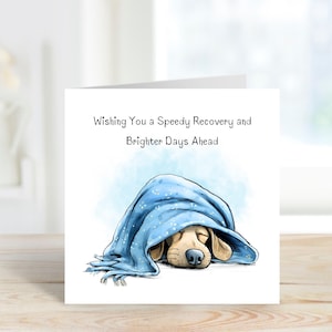 Carte de rétablissement, Carte de rétablissement pour chien, Carte de rétablissement rapide, Carte de rétablissement Chien endormi, Carte de rétablissement rapide, Carte de rétablissement mignonne.