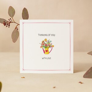 Carte Pensée à vous, florale Pensées à vous.