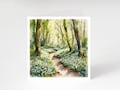 Snowdrop Art Card, Woodland Snowdrops Card, Snowdrops Birthday Card, Snowdrops Blank Card, January Birthday Card, Watercolour Snowdrop Card.