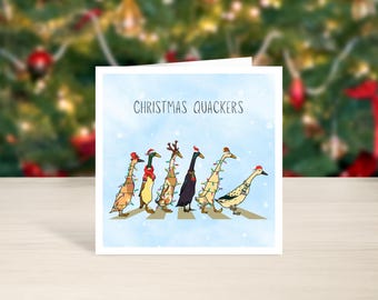Funny Duck Christmas Card, Ducks Christmas Card, Poultry Christmas Card, Duck Lovers' Christmas Card.