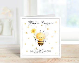 Tarjeta de agradecimiento de abejorro por ser increíble