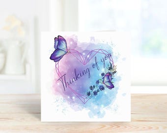 Thinking of You Card; Sympathy Card; Bereavement Card; Condolence Card; Get Well Soon Card.