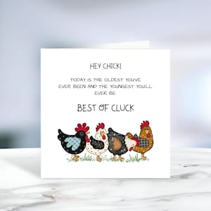 Carte d'anniversaire drôle de poule, carte d'anniversaire de poulet, carte d'anniversaire drôle, carte d'amant de poulet, carte d'anniversaire de volaille.