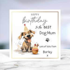 Personalisierte Geburtstagskarte vom Hund, Hunde-Papa Geburtstagskarte, Hunde-Mama Geburtstagskarte, personalisierte Hunde-Geburtstagskarte.