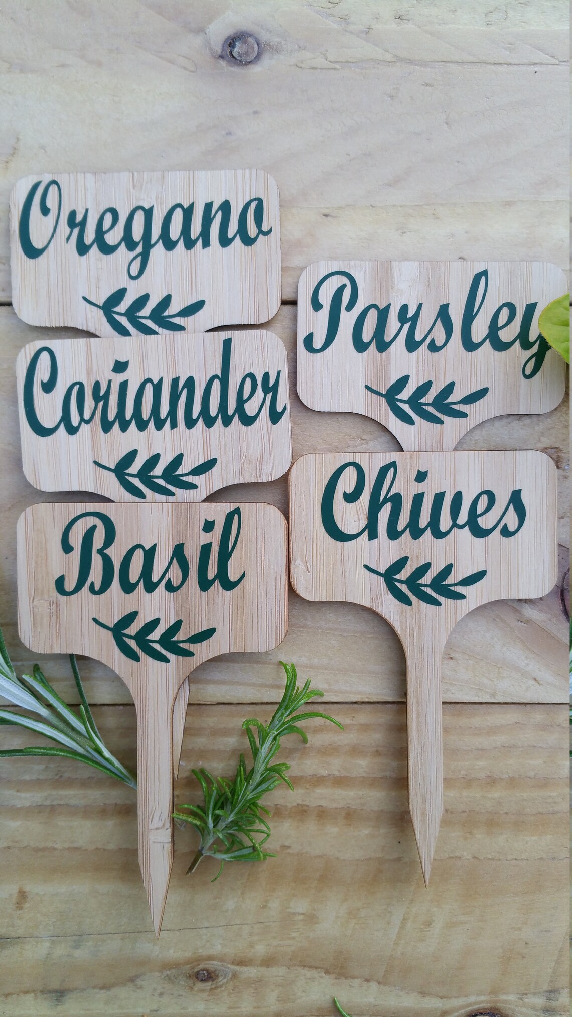 Wooden Plant Labels Bamboo Plant Labels Personalised Plant Etsy