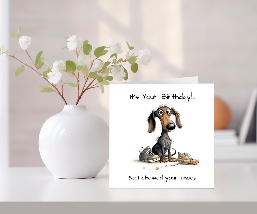 Funny Dachshund Birthday Card, Dog Lover Gift - Etsy UK