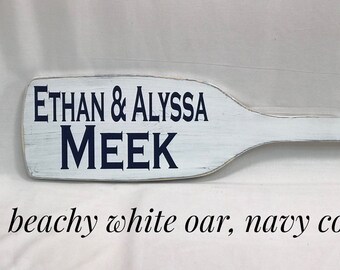 Wedding Decor, Wooden oar, Customizable Decorative Oar, Nautical wedding