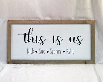 Customizable Family "this is us" Sign
