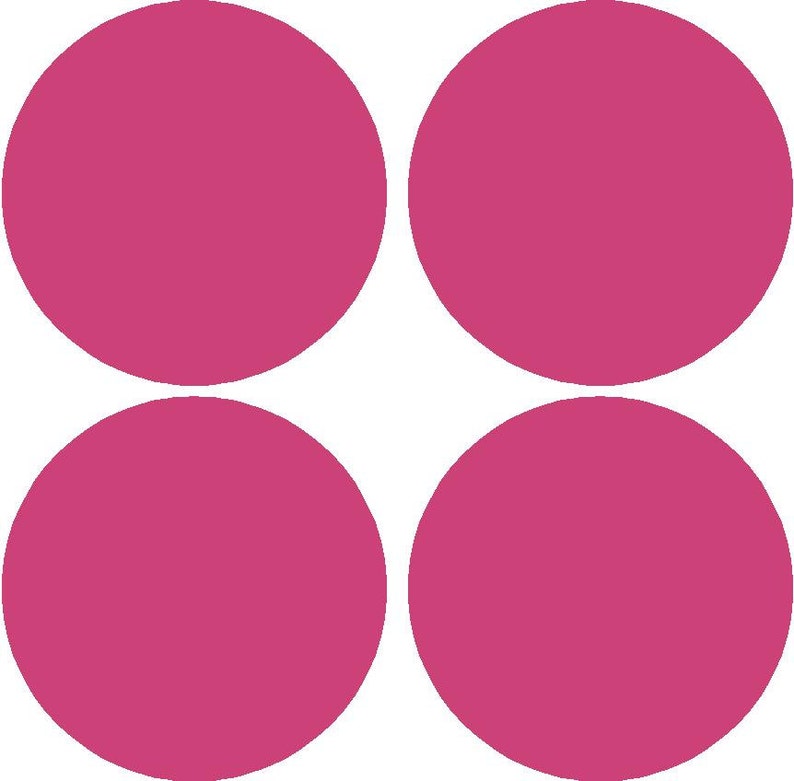 4 per sheet custom colors Polka dots in 6-inch size