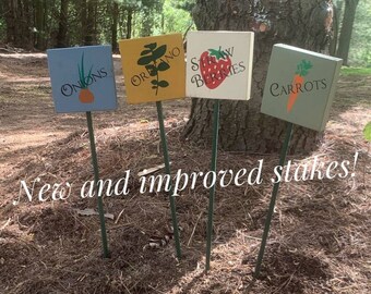 Vegetable Marker Signs, garden decor, wood signs, Herb marker, fruit marker sign, garden marker