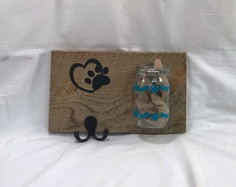 Doggie leash and treat holder