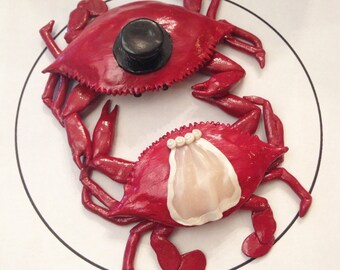 Custom Crab Wedding Cake Topper