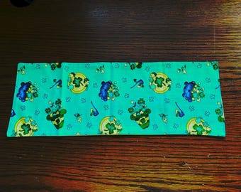 Green Shamrock  MINI table runner Reverseable Toilet Tank Topper bath 20x7