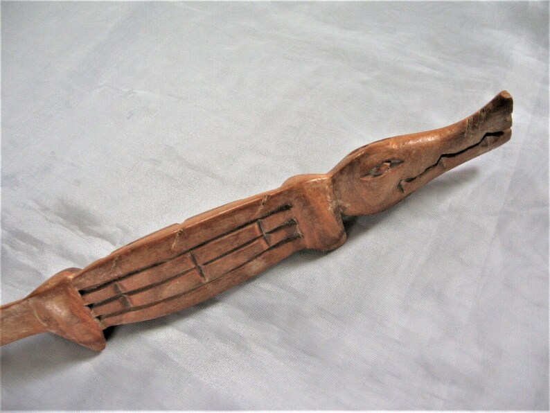 Hand Carved Wood Crocodile Alligator 15 long Made in Kenya