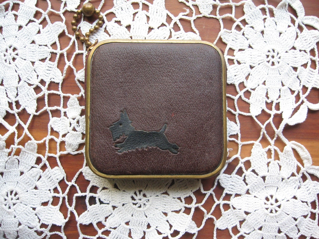 Specchio Tascabile Compatto Con Simpatico Cane Scottie In Metallo - 3
