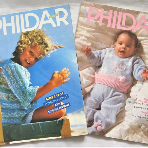 Phildar Knitting Patterns for Children and Babies - 81 Patterns - Infant to Sz 14