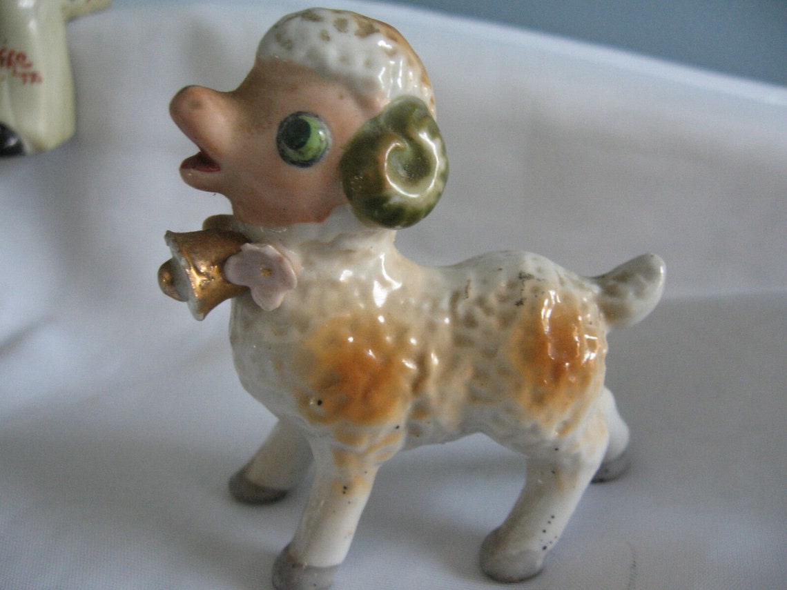 Vintage Made in Japan Figurines Animals Children Shelf Etsy