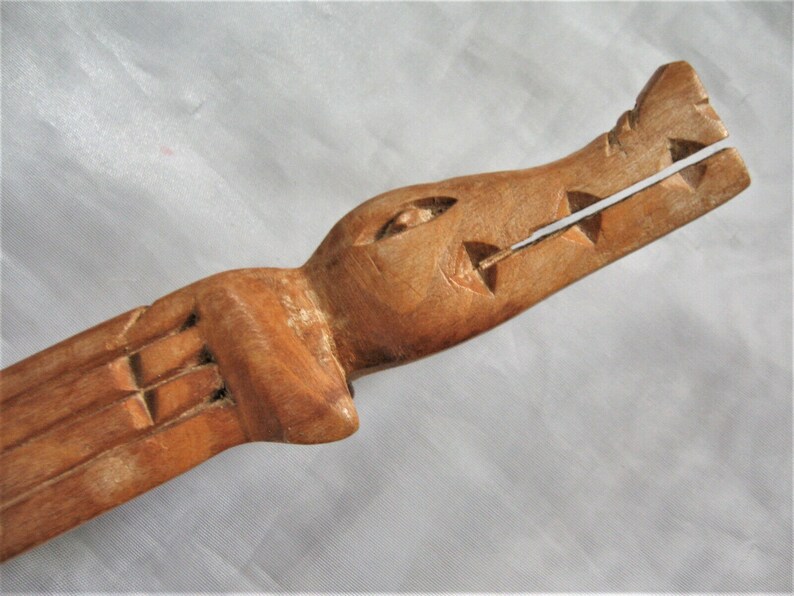 Hand Carved Wood Crocodile Alligator 15 long Made in Kenya