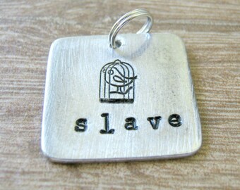 Cute Slave Tag, Little's Tag, Birdcage Symbol, BDSM tag, Caged Bird, BDSM tag, DDLg tag, submissive tag, sub tag, slave collar tag, MDbb tag