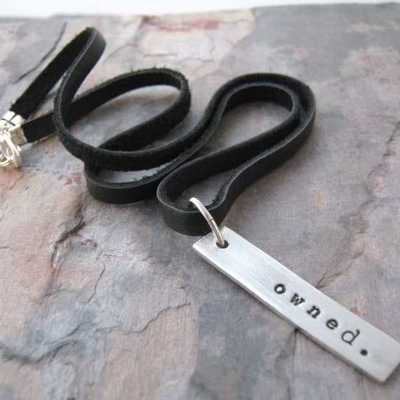 Guy/'s Necklace TAKEN necklace gifts for him pewter bar pendant on ball chain or leather cord He/'s Mine You Belong to Me Men/'s Necklace