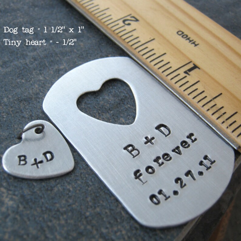 Daddy and Baby Girl Keychain and Necklace Set Aluminum Dog Etsy