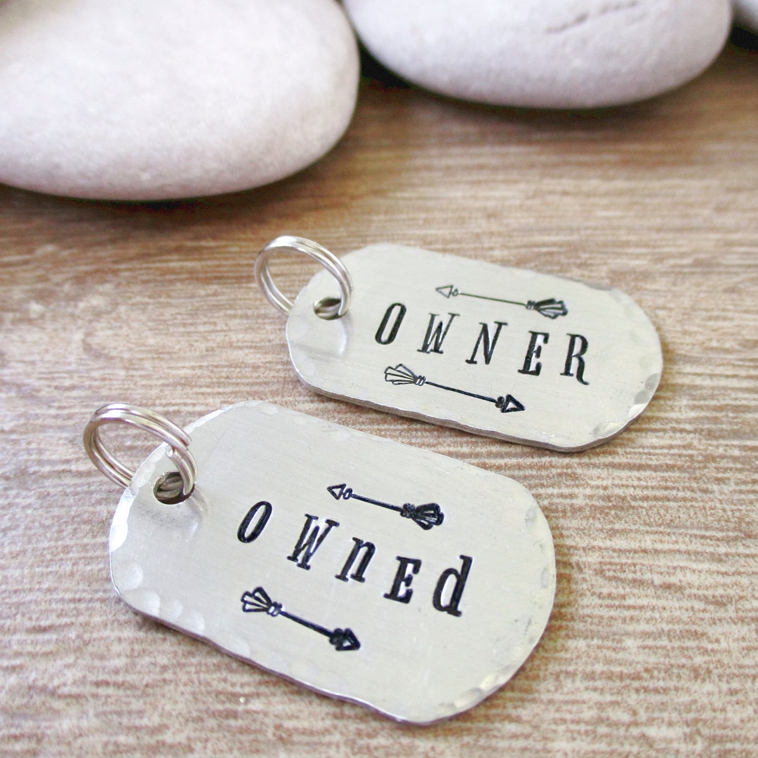 Owner and Owned Matching Dog Tags Collar Tags Owner Owned Etsy