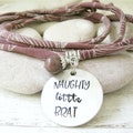 Naughty Little Brat Collar, DDlg Brat gift, Naughty brat, Bad girl, DDlg collar, Daddy's Brat, soft wrap collar, autumn colors, bad girl