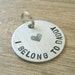 Personalized Slave Collar Charm, I Belong to Daddy charm, 1 inch alkeme disc, 22 letters with spaces max, BDSM collar charm, Daddy's girl