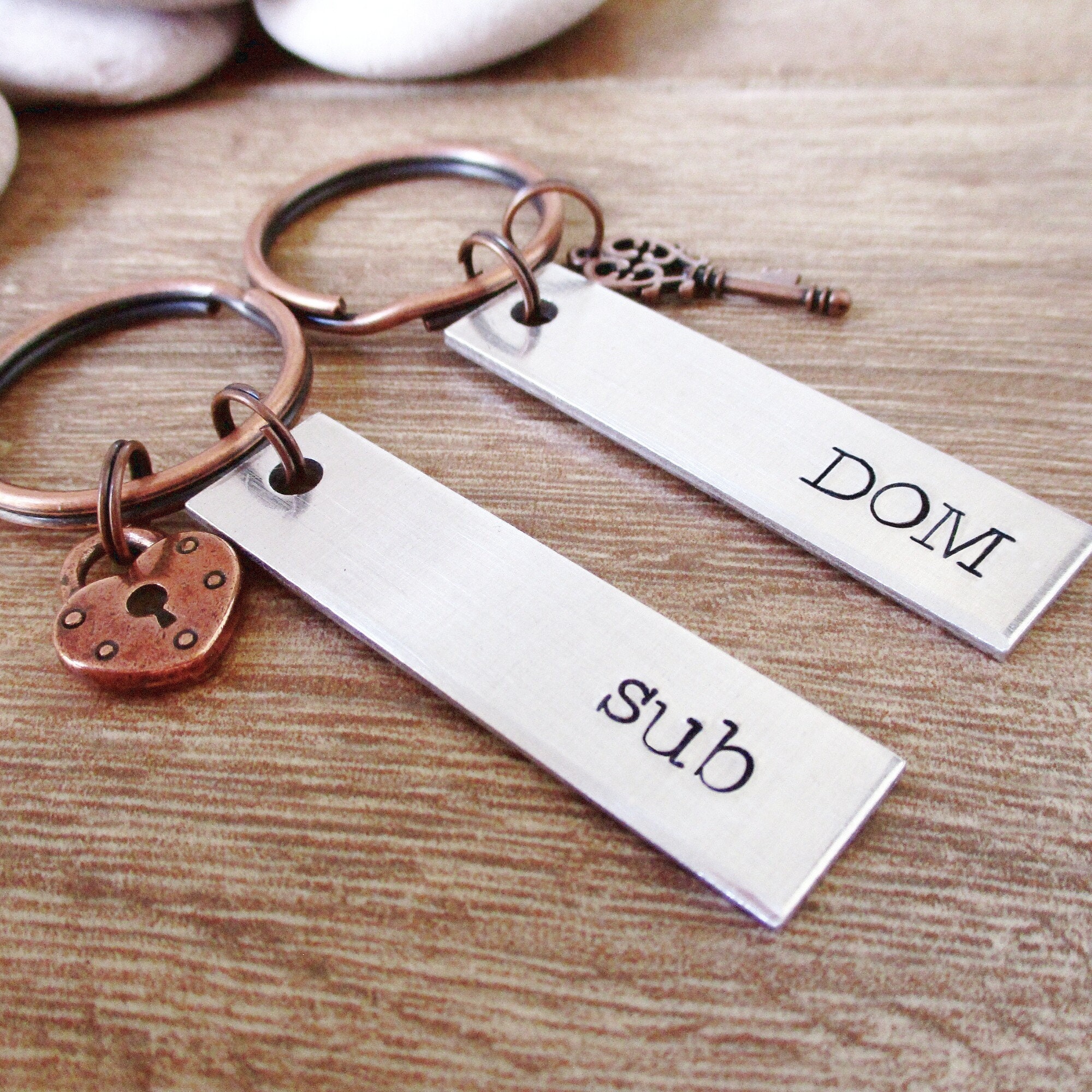 Dom and Sub Keychains Set of 2 Keychains Key and Padlock Etsy Norway