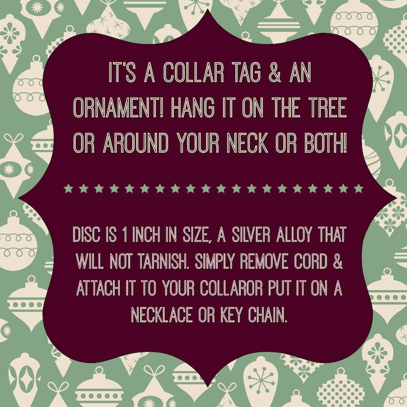 hang it on the tree or wear around your neck Snowflake Slut Collar tag and ornament Christmas collar tag Winter collar DDlg ornament