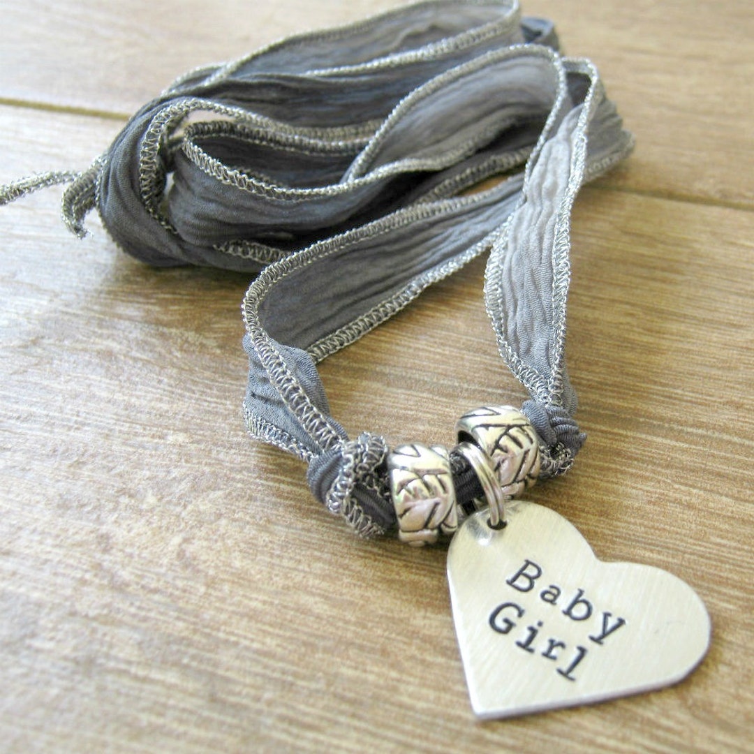 Baby Girl Necklace Ribbon Necklace Ddlg Necklace Baby Girl Etsy