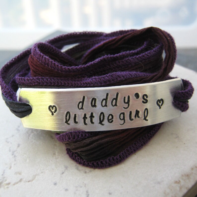 Daddy's Little Girl Bracelet Silk Ribbon Wrap Etsy
