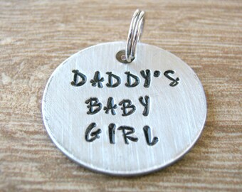 Personalized Slave Collar Charm, Daddy's Baby Girl charm, 1 inch alkeme disc, DDlg tag, Daddy's girl, Daddy's babygirl charm, customize this