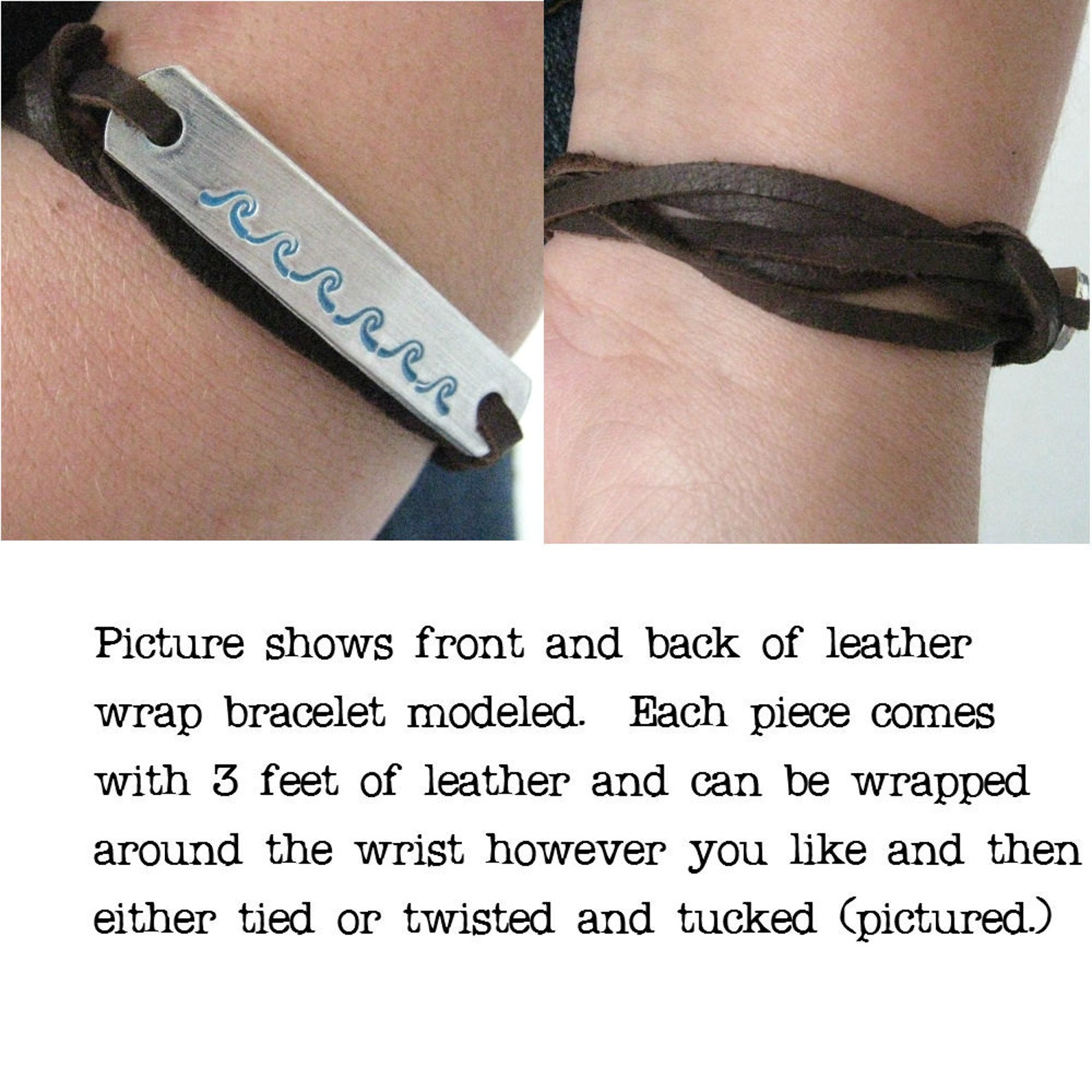 Very Bad Boy Leather Wrap Bracelet for Your Slave or Etsy