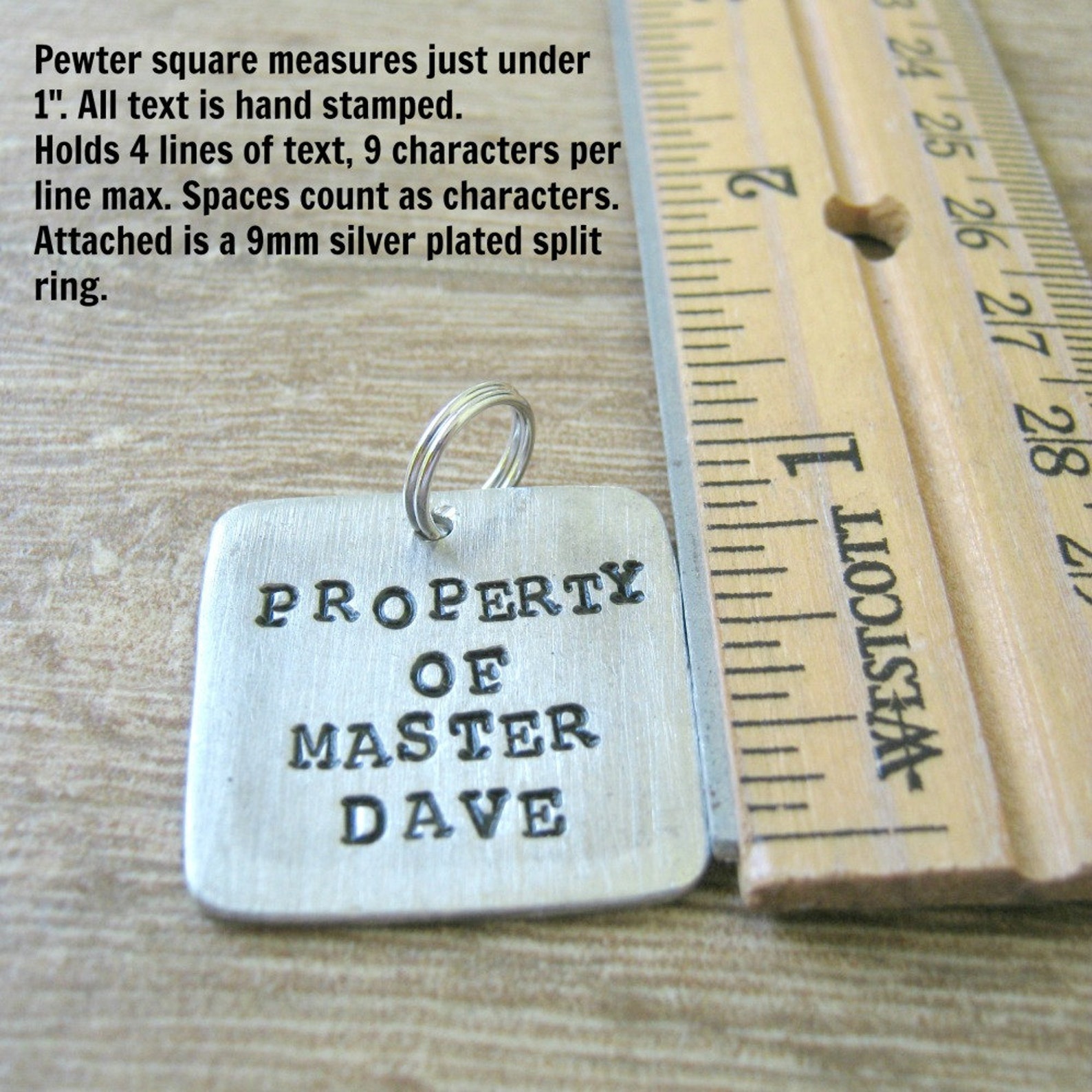 Personalized Slave Tag Property of Master Tag BDSM Slave Etsy