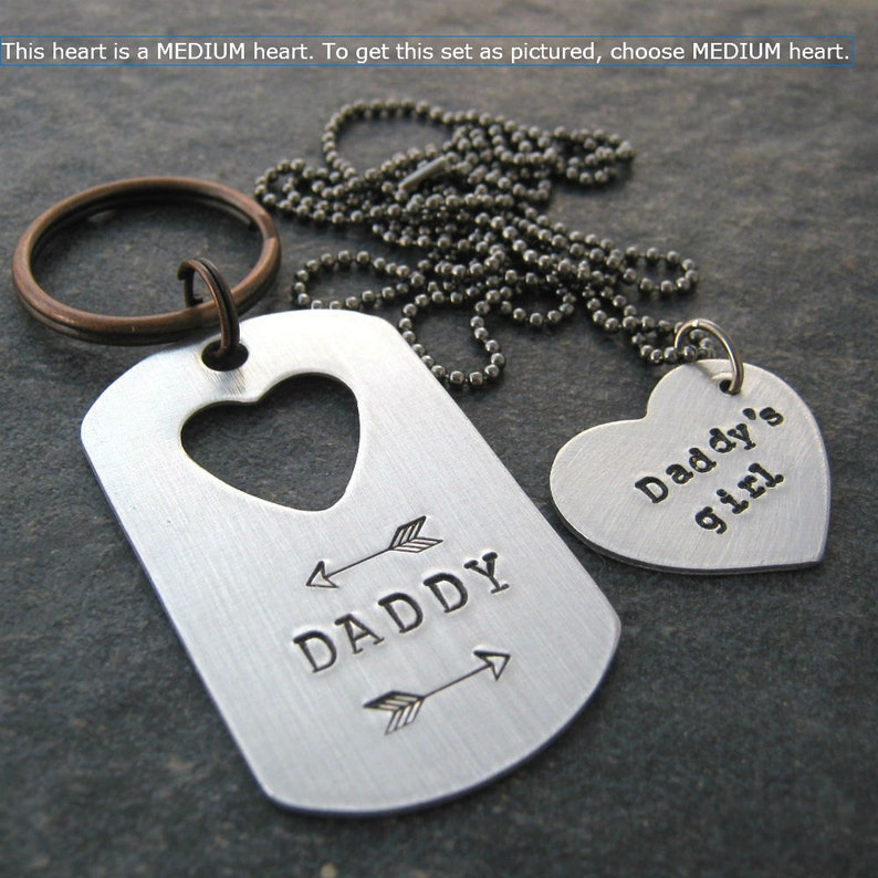 Daddy and Daddy's Girl Keychain and Necklace Set Aluminum Etsy
