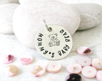 Mommy's Baby Bear Collar tag, READY TO SHIP as is, MDlb bear, MDlg bear,  teddy bear collar tag, furry play, little space jewelry