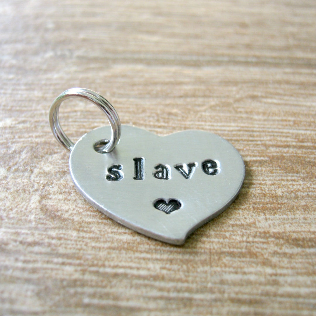 Slave Gift Gift for Slave Slave Heart Tag Slave Collar Tag Etsy
